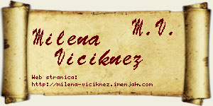 Milena Viciknez vizit kartica
